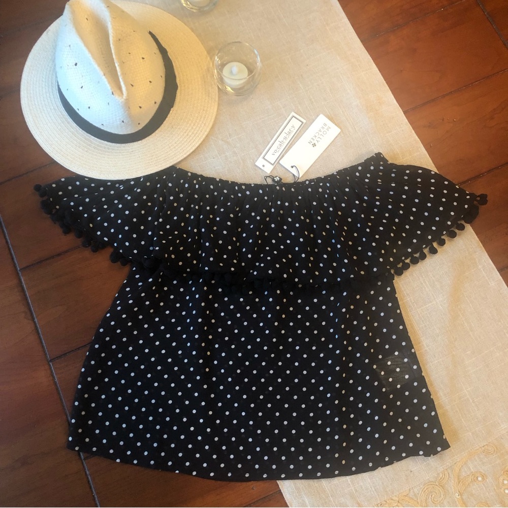 Black & White Polka Dot Top